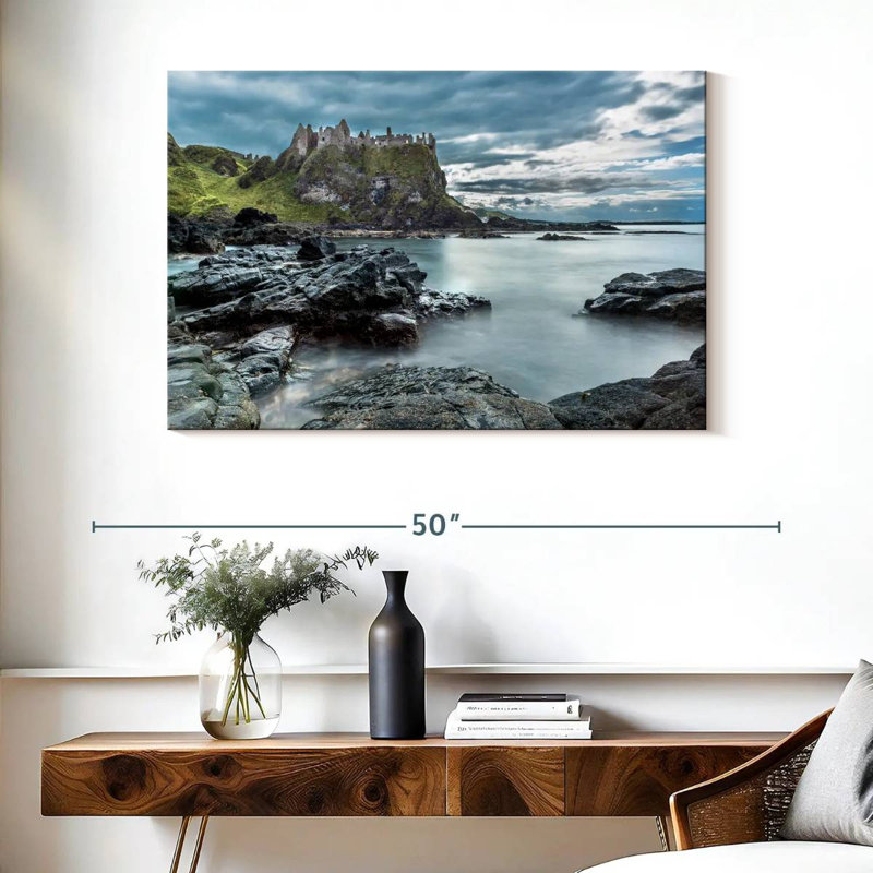 Ravi Irish Dunluce Castle, H 26 po x l 39 po