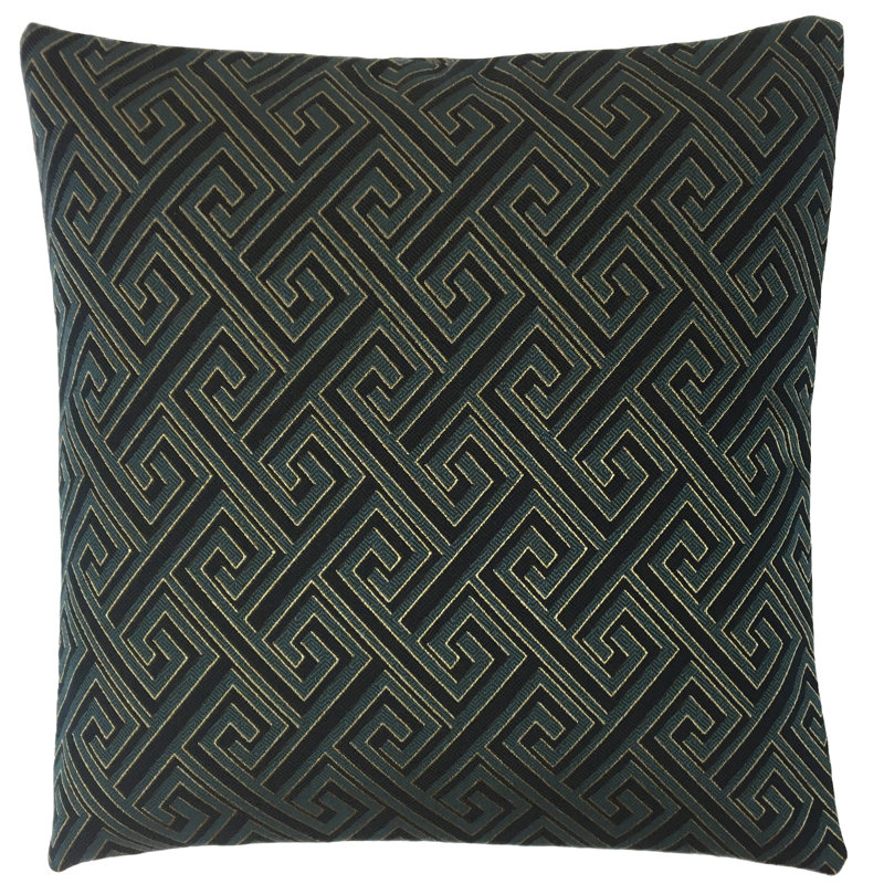 Coussin décoratif géométrique , 20 po x 20 po, Noir