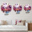 Arbres de couleur rétro - horloge murale moderne-59913125