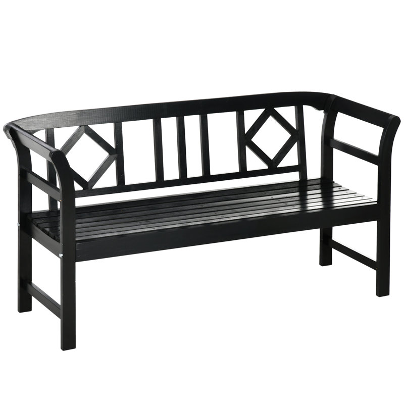 Banc de patio en bois Outsunny