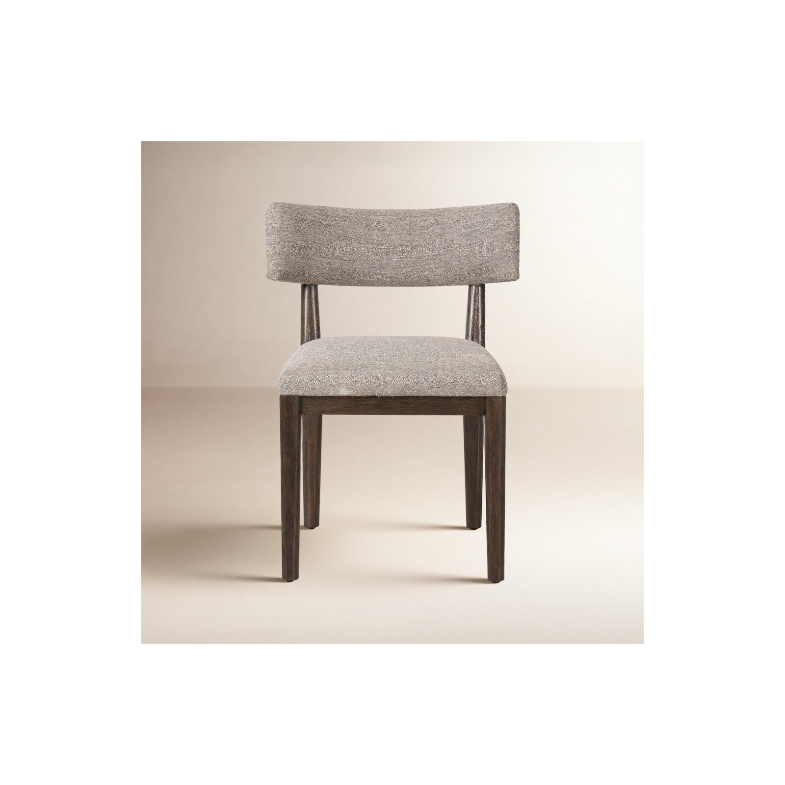 Amali Side Chair, Polyester Blend Alcala Nickel, Burnt Parawood