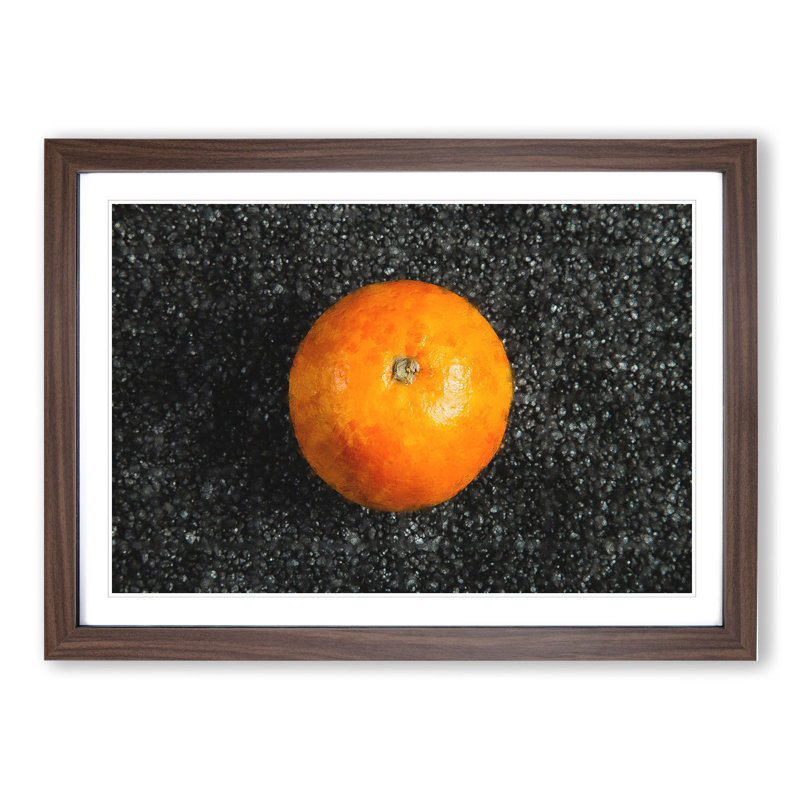Orange Fruit - Picture Frame Painting, 27cm H x 36cm W x 2cm D, Walnut Framed