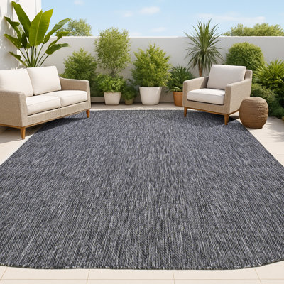 Tapis intérieur / extérieur gris foncé Montalvo