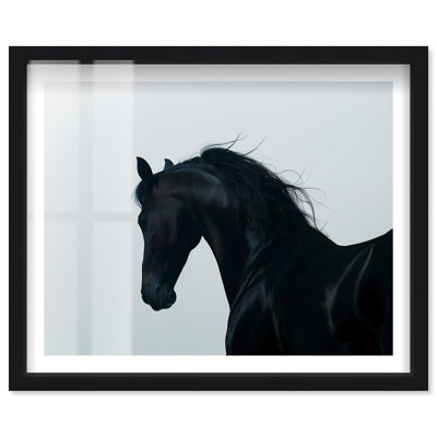 «Nocturnal Black Horse Western Wall Decor Shadowbox» par Notoriart
