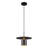 1 - Light Black/Brass Cylinder Pendant