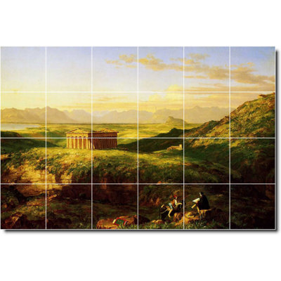 Carreau de peinture murale décorative en céramique 25,5 po x 17 po 4,25 po x 4,25 po