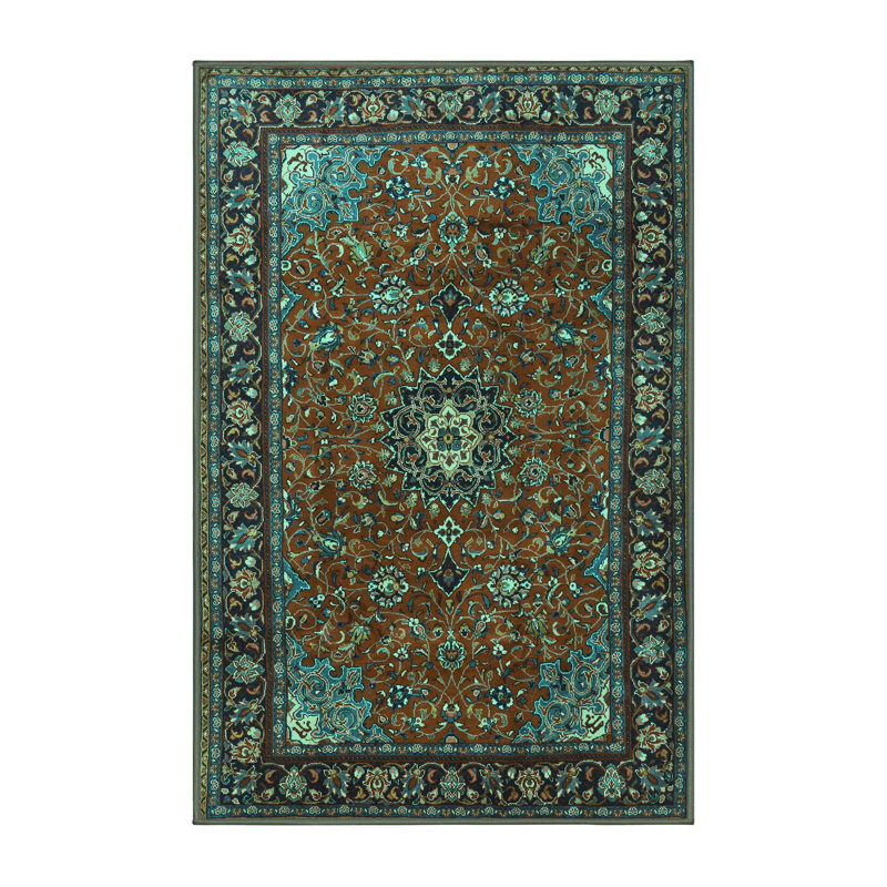 Tapis oriental en chenille tissé à la machine Camdan, Rectangle 7 pi x 10 pi
