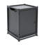 Table d'appoint pour l'extérieur avec support de réservoir en métal, finition noir mat, conception moderne avec structure simple, utilisation multifonctionnelle, fer thermolaqué, taille 15,84 x 21,94, rôle, cadre en fer, largeur, profondeur,