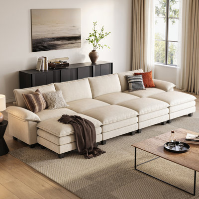 Canapé modulaire en forme de U avec 4 repose-pieds Colbey