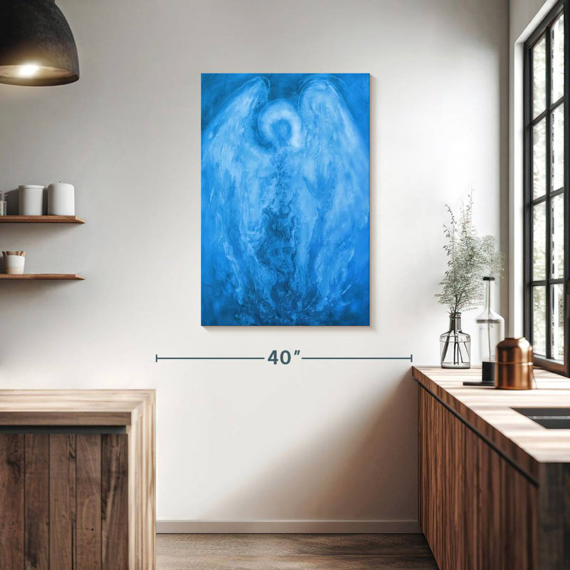 Ange bleu Leisha, H 39 po x l 26 po
