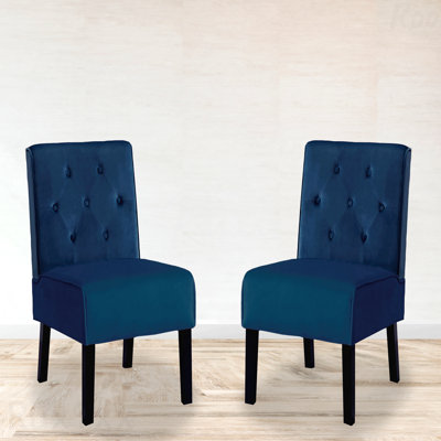 Fauteuil d'appoint 53 po 2 pièces avec accoudoirs capitonné et capitonné en tissu velours de haute qualité, idéal pour les chambres à coucher