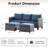 Ensemble de conversation modulaire en rotin 3 pièces avec coussins Allcot-1097449244