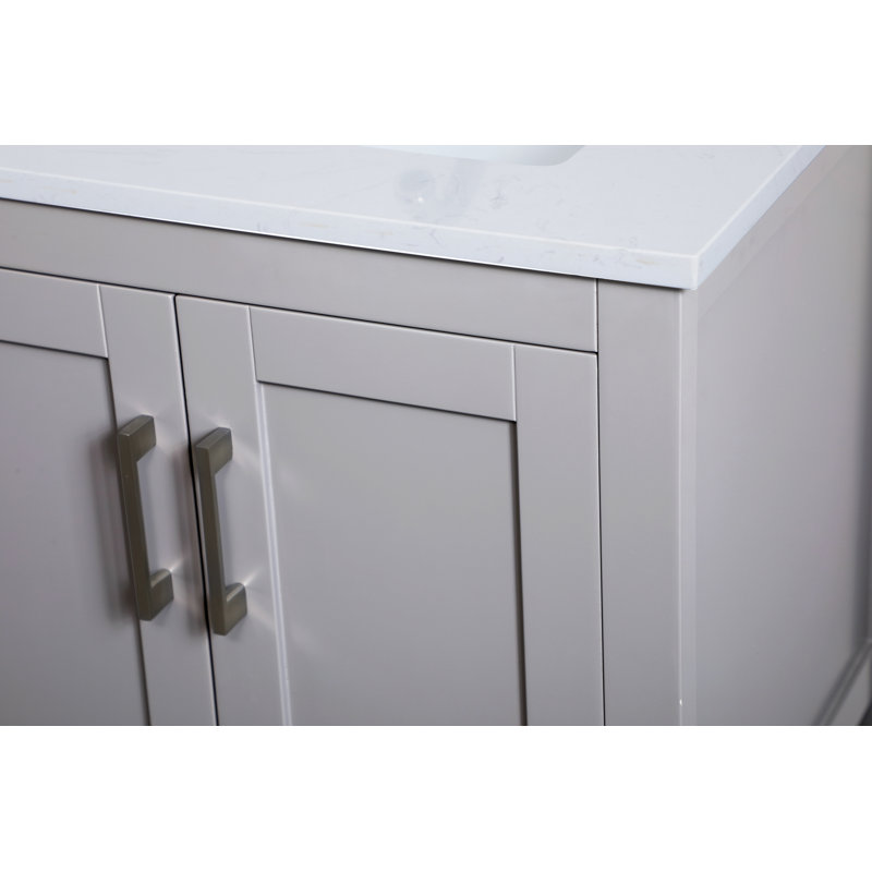 Ensemble de meuble-lavabo simple 24 po Scottsbluff, Gris