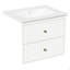 Ensemble de meuble-lavabo 24 po avec lavabo, armoire de rangement flottante avec portes et tiroirs, meuble-lavabo mural moderne avec surface peinte, blanc