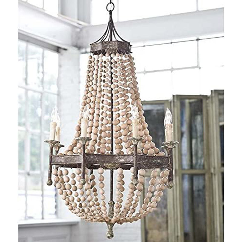 Lustre empire à 8 lumières avec perles et accents Zehlani