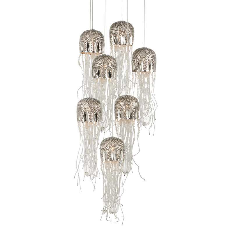Luminaire suspendu rond à 7 lumières Medusa