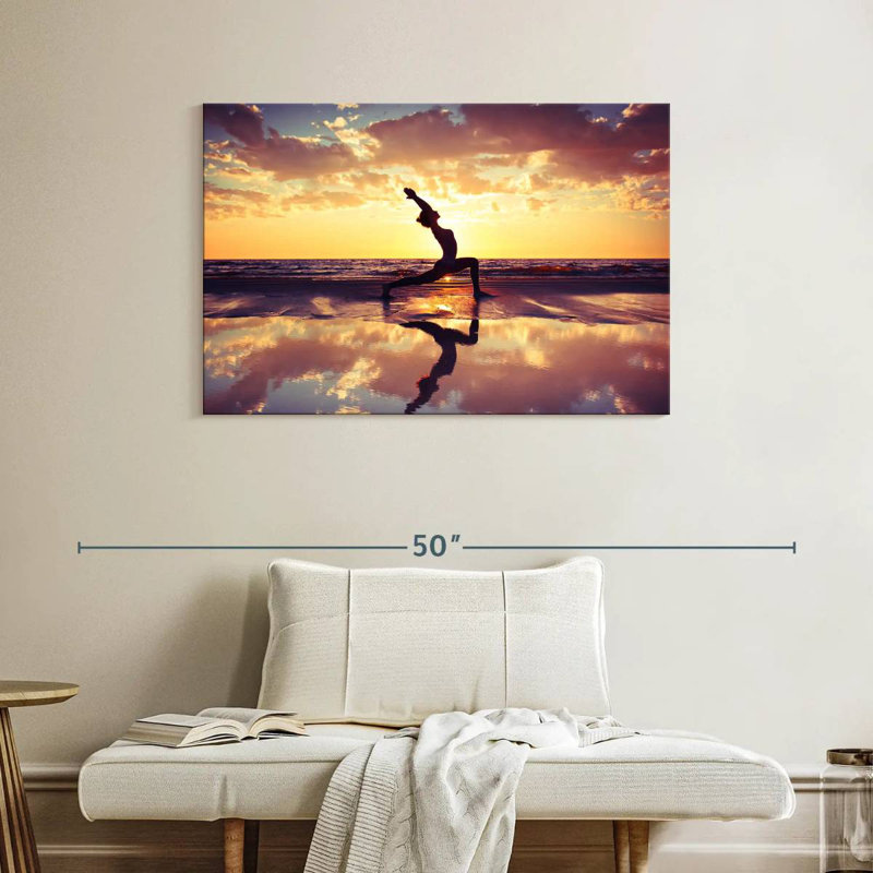 Kerrick yoga au coucher du soleil, H 26 po x l 39 po