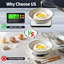 Balance de cuisine, balance de cuisine numérique de 33 lb à conception divisée avec 7 fonctions de tare et écran LCD, poids de 1g pour la préparation des repas
