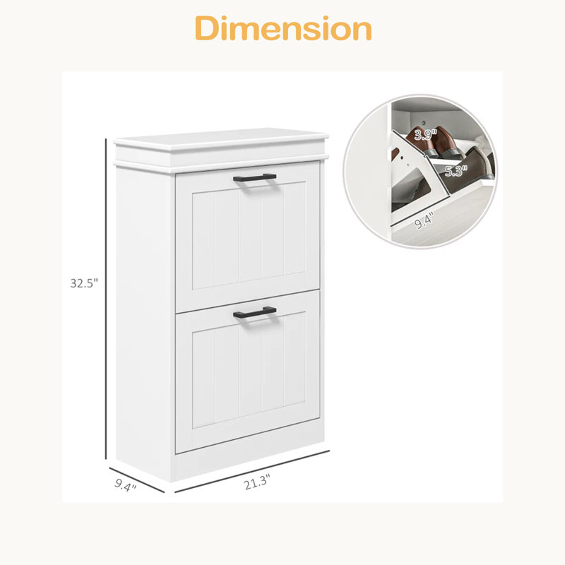 Rangement de couloir, armoire à chaussures, Blanc