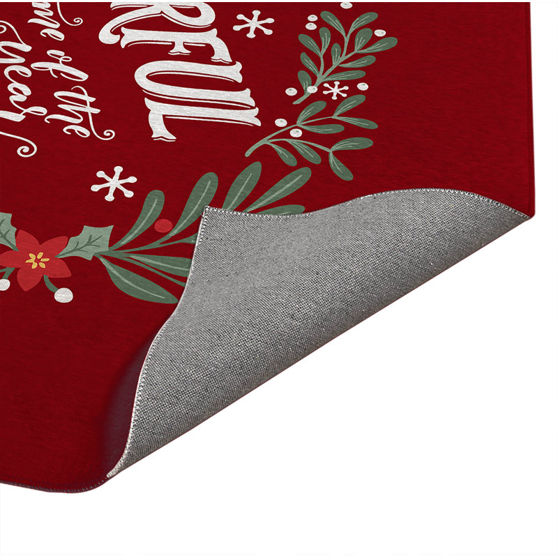 Paillasson d'intérieur It's It's the Most Wondeful Time of the Year, Rouge, L 48 po x L 72 po