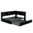 Full Size Metal Daybed With Trundle,Storage Cabinets And USB Ports-976858808