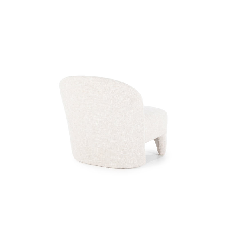 Accent Chair Side Chair, Beige Fabric