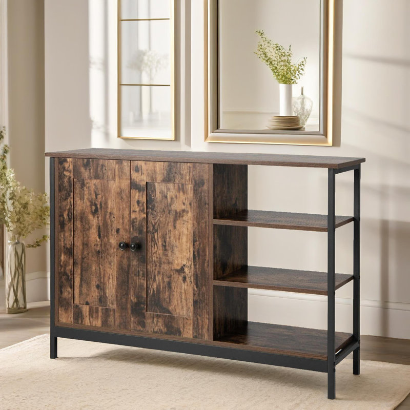 Obaid Rustic Industrial Sideboard Storage Cabinet Cupboard Kitchen Living Room