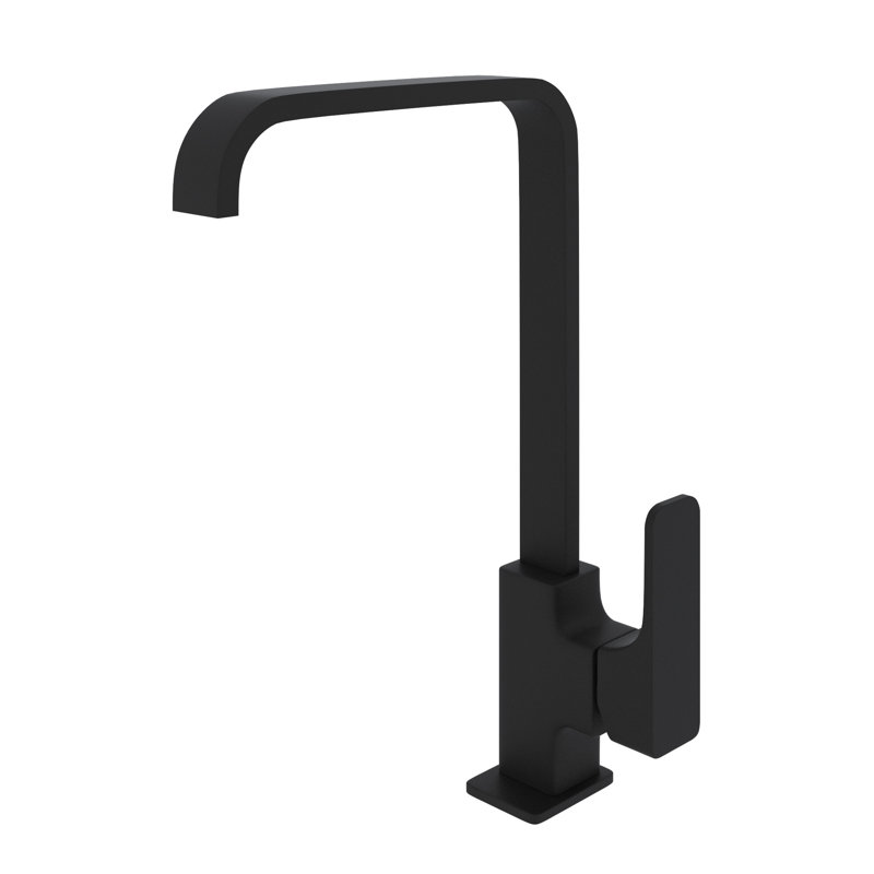 Quartile Bar/Food Prep Kitchen Faucet, Matte Black