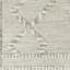 Tapis gris clair / ivoire en laine noué à la main Leanna-550117068