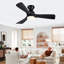 Ventilateur de plafond encastré noir Hot Lights