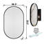 Armoire murale de salle de bain 20 po x 34 po, ovale encastrée, cadre en métal noir mat avec miroir et tablettes réglables, unité de rangement ovale facile à installer, unité fonctionnelle-601154618-601154613