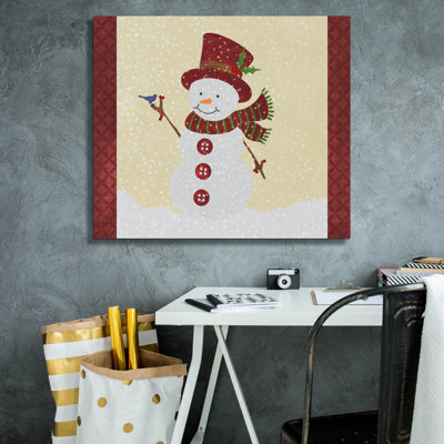  «Snowman 2» par Erin Clark, art mural sur toile, 16 po x 12 po