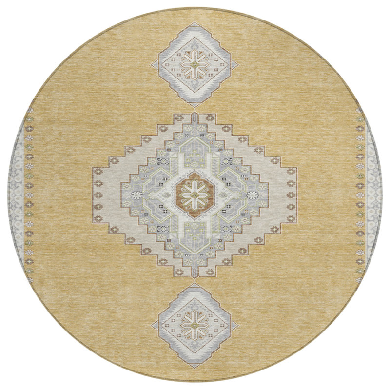 Tapis oriental rond 8 po