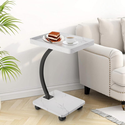 C Table de bout avec roulettes pivotantes à 360 ° C