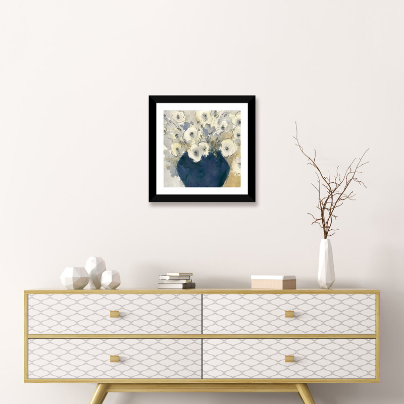 «Blossom Study II», reproduction d'art encadrée, H 24 po x l 24 po x p 1 po, Papier noir