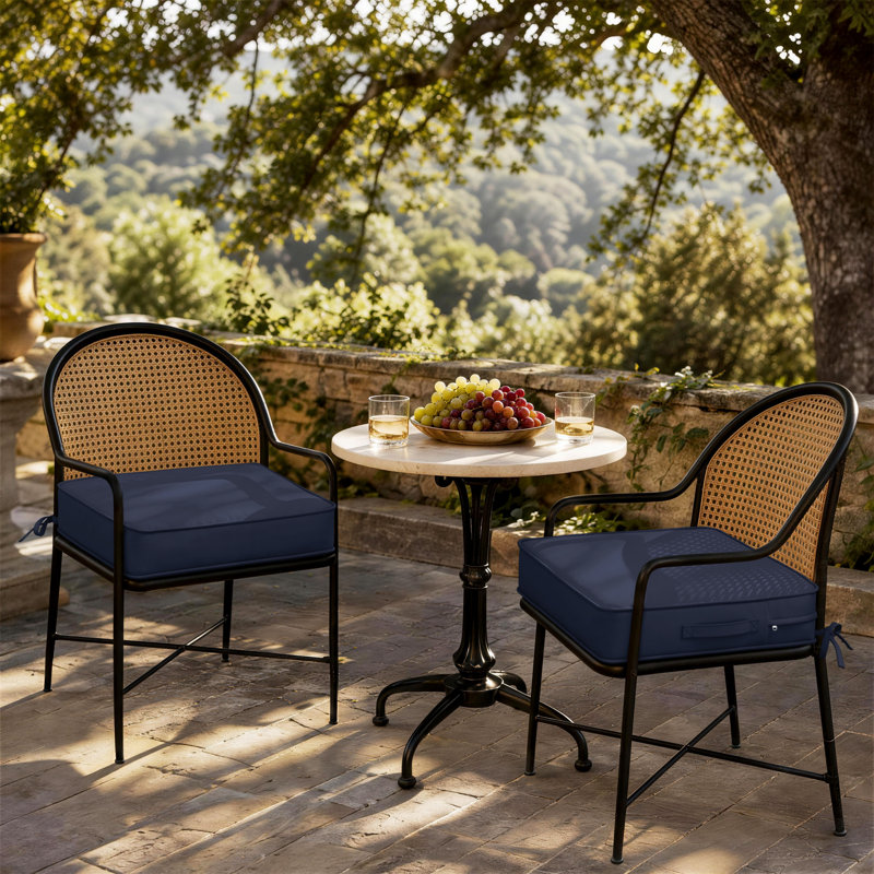 Coussins de chaise d'extérieur pour l'extérieur, coussins de chaise de patio résistants à l'eau avec poignée et fond antidérapant