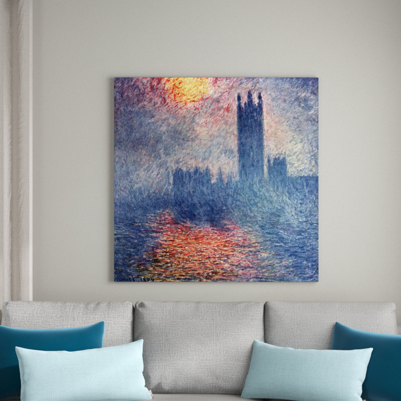 Claude Monet - No Frame Painting on Wood, 50cm H x 50cm W x 1.8cm D