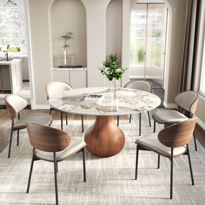 Otelia 7Pcs Dining Set Wide Seats For 4/6/8/10