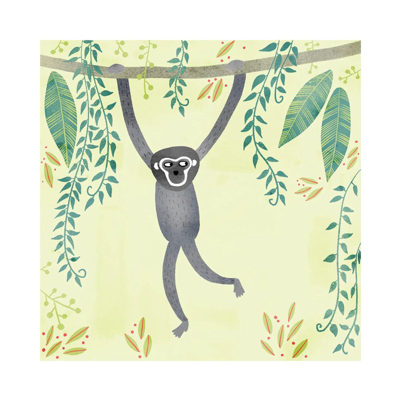 Gibbon by Nic Squirrell - Wrapped Canvas Gallery-Wrapped Canvas Giclée, Wrapped Canvas, 12" H x 12" W