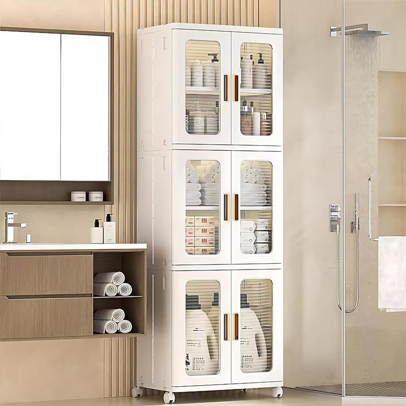 54 boîtes de rangement, 3 couches, H 61,2 po x l 20,9 po x P 14,2 po, Blanc