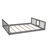 Full-Over-Full-Over-Full Triple Bed with Built-in Ladder and Slide , Triple Bunk Bed with Guardrails, Gray-533777756