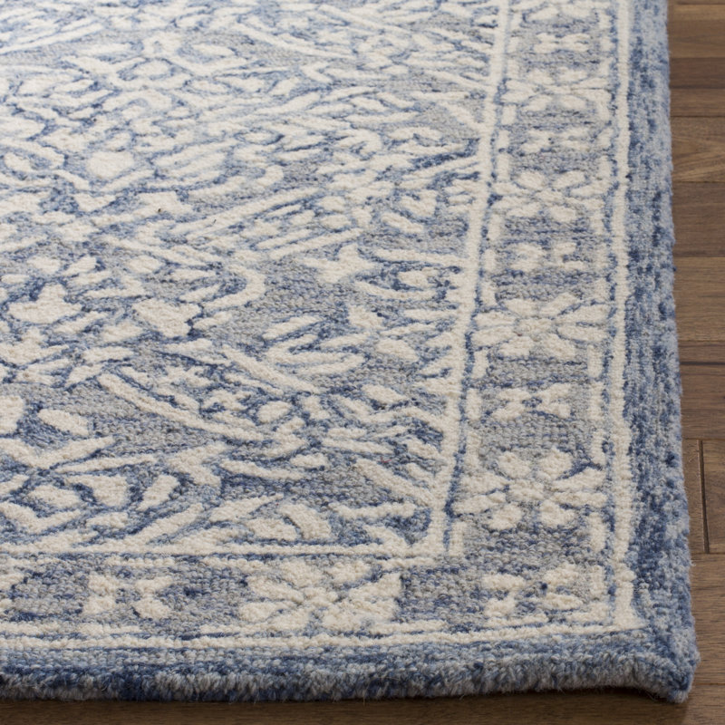 Tapis oriental en laine touffeté à la main Rooney, Carré 3 pi