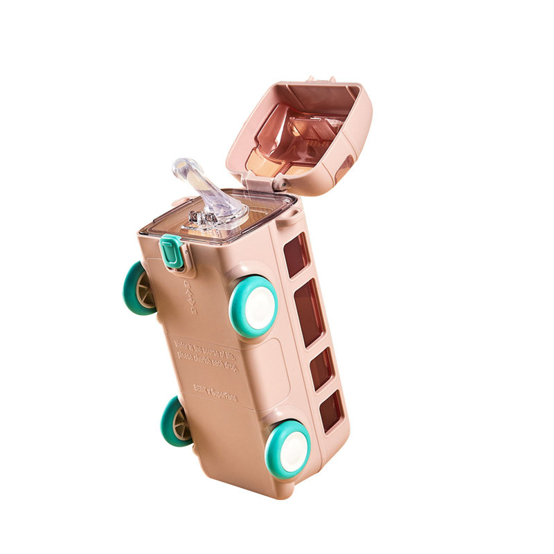 Bouteille d'eau pour enfant, petite voiture, paille, tasse de bus pour enfants
