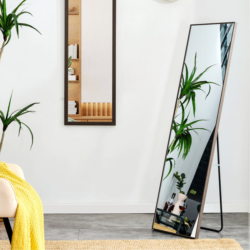 Miroir autoportant, miroir pleine longueur à cadre en bois pour la maison et le magasin