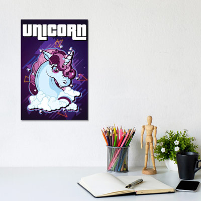 Unicorn Retro I by Gab Fernando - Wrapped Canvas Print
