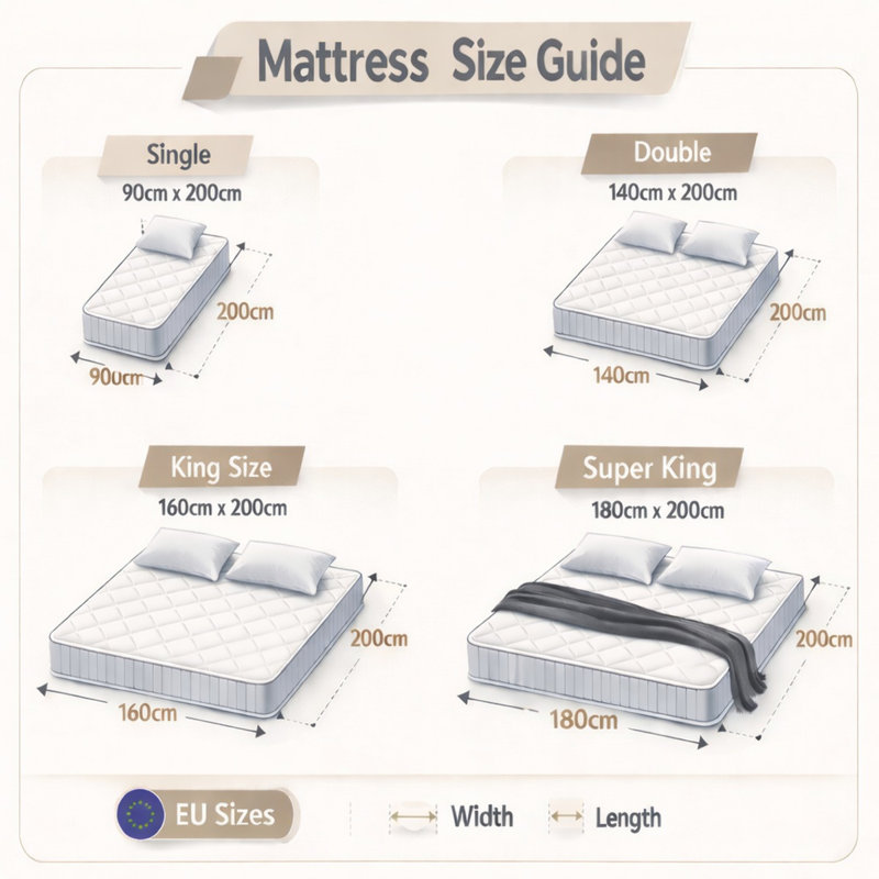 Symple Stuff Open Coil Mattress, European Single (90 x 200cm)