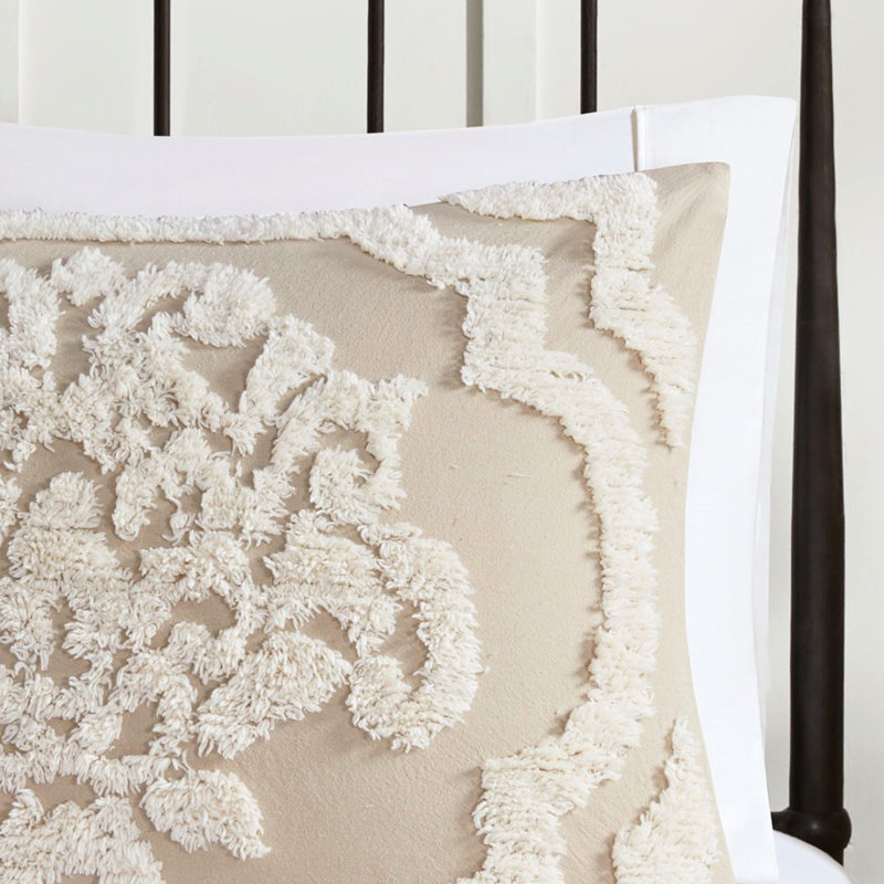 Housse de couette très grand / très grand en chenille 100% coton, literie 3 pièces lavable à la machine avec certification