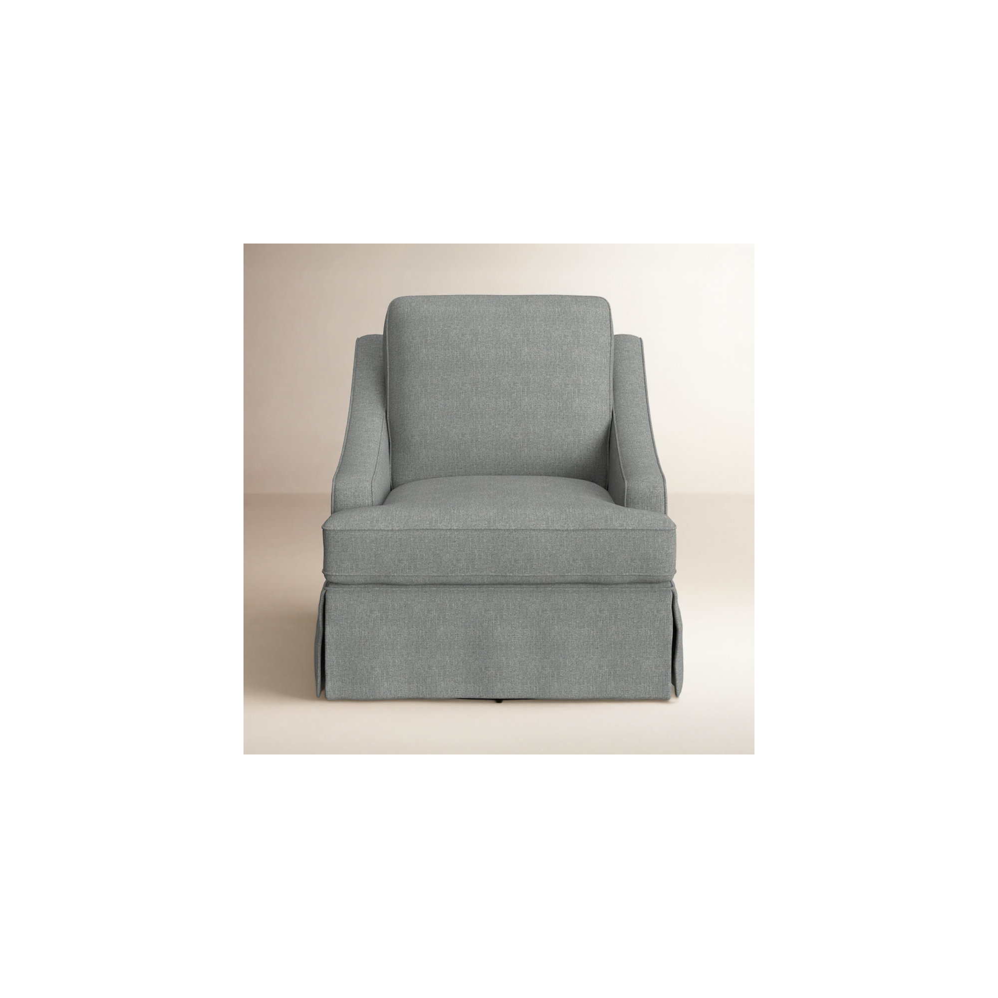 Allerton Upholstered Swivel Glider, Charcoal Grey Performance
