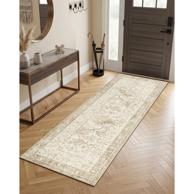 Tapis de salon lavables, tapis de chambre à coucher à imprimé floral rétro, tapis de chambre à coucher antidérapant doux antidérapant pour bureau à domicile