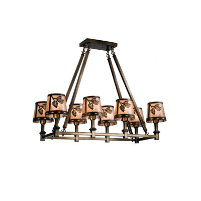 Rustic Lodge 8 - Light Antique Copper Kitchen Island Pendant